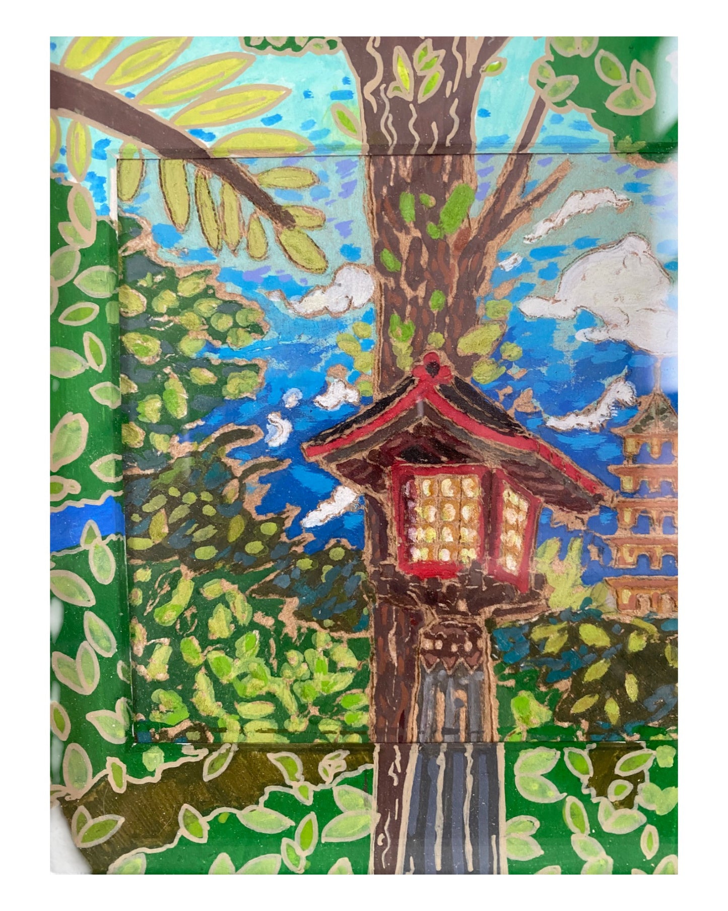 Conrico Steez - Lantern forest - Original framed