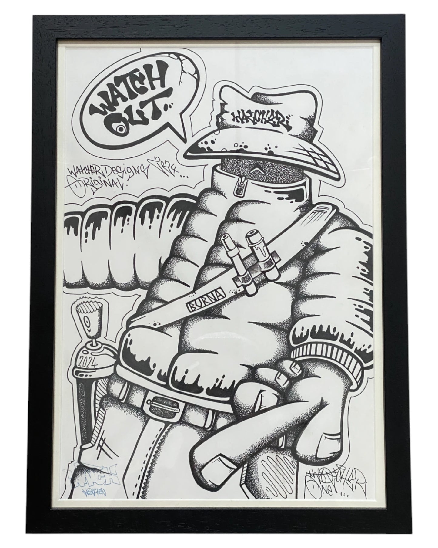 Watcher - Burna Boy - Original framed