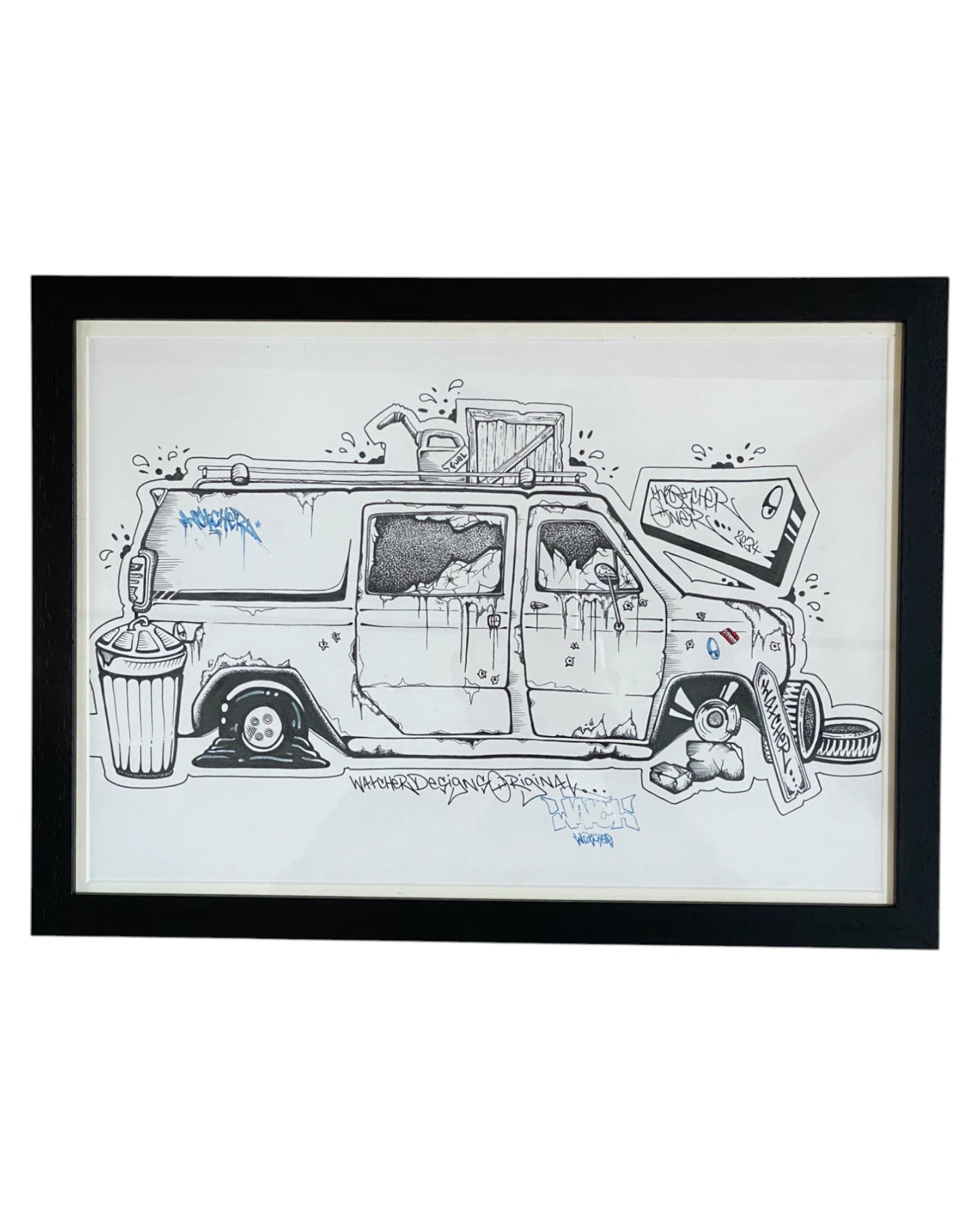 Watcher - Covers with time - Original framed