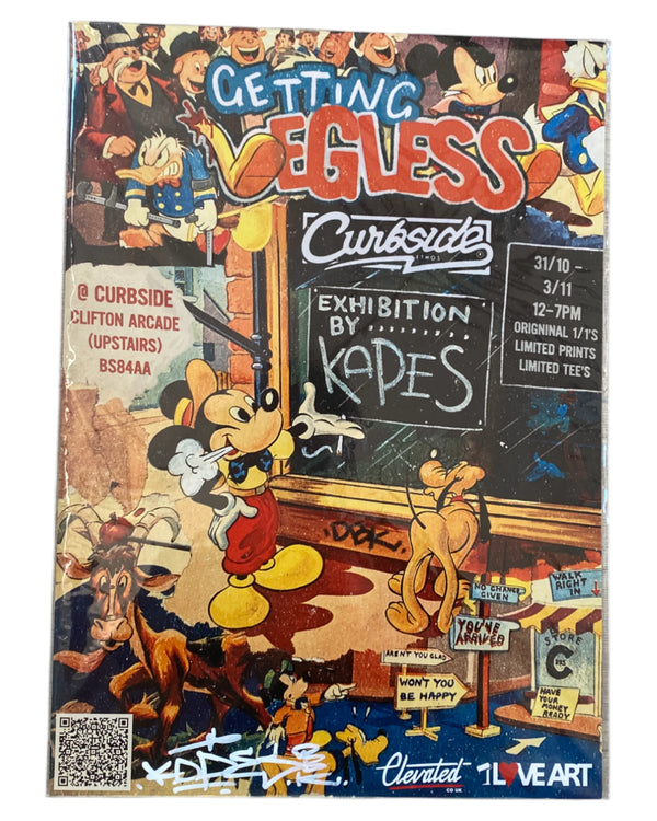 Kapes - Getting legless - Exhibition poster (Hand signed)